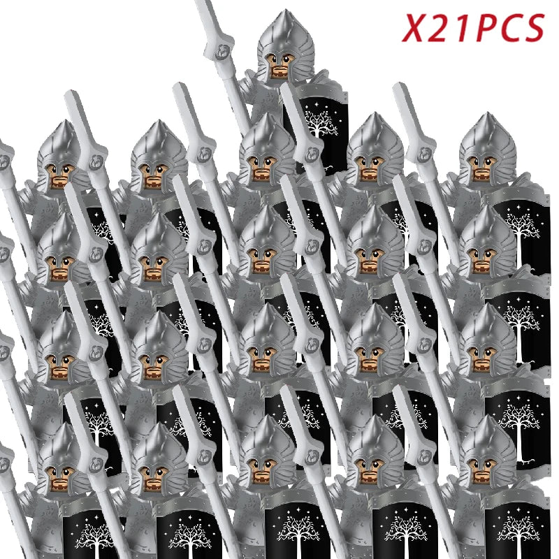 Classic Medieval Movie Elves Dwarf Warrior Iron Foot Dane leader of the Dwarfs Building Blocks LOTR Figures Toys For Children