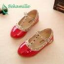 Bekamille 2021 Neue Mädchen Sandalen Kinder Lederschuhe Kinder Nieten Freizeitsneaker Hot Girls Prinzessin Tanzschuhe