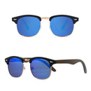 GCV Handgefertigte klassische führende Par Holz-Sonnenbrille Herren Damen polarisiert UV400-Schutz Halbrand-Retro-Brille Oculos Party
