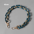 Neue Mode Damentasche Accessoire Metallteile Weiße Perle Acrylharzkette Luxuriöser Riemen Damen Schulter Süße Clutchketten
