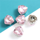 12mm Crystal Triangle Shape Glass Sew On Rhinestones With Silver Claw Sew on Beads for Clothing Accessories Shoes Diy