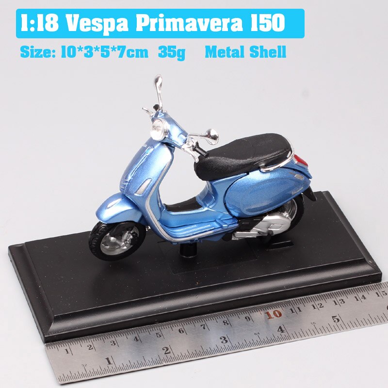 1:18 scale Piaggio Vespa Scooter 98 PK 125 GTR P150X 300 MP5 Primavera GTS motorcycle moto bike diecast vehicles toys model kids