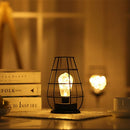 Wine Glass Bottle LED Night Light Iron Hollow Out Night Lamp for Cafe Hotel Balcony Home Decoration Table Lamp