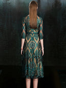 Customized New Banquet Elegant Green Evening Dresses Vintage Sequins Appliques Shining Long Prom Formal Gown Vestidos De Fiesta