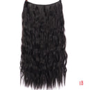 Allaosify 22 inches Clip on Wire Fish Line Hair Extensions Secret Invisible Wire One Piece for Ombre Hair Synthetic Hairpiece