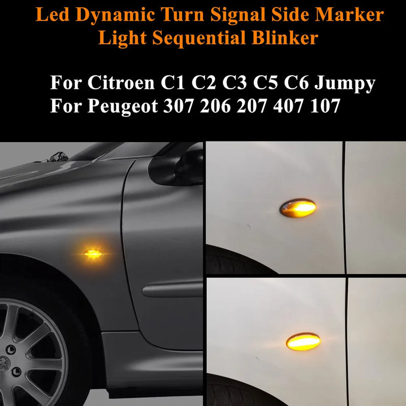 For Peugeot 206 307 407 Partner Citroen Expert Citroen Berlingo Xsara Elysee Jumpy C3 C5 LED Side Marker Light Repeater Lamp