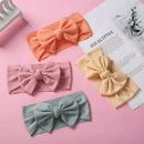 30pc/lot New Ribbed Hair Bow Headbands Solid Bowknot Baby Headband Newborn Knitted Elastic Hair Bands Girls Kid Hair Accessories