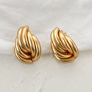 AENSOA Fashion Statement-Ohrringe aus Metall 2022 Goldfarbene geometrische Ohrringe für Damen Hängende Ohrringe Einfacher Party-Schmuck