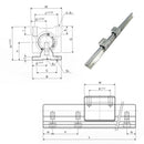 2PCS SBR12 SBR16 SBR20 20mm Linear Guide Rail 300-1500mm Fully Supported Linear Rail with SBR16UU Linear Bearing Block CNC Part