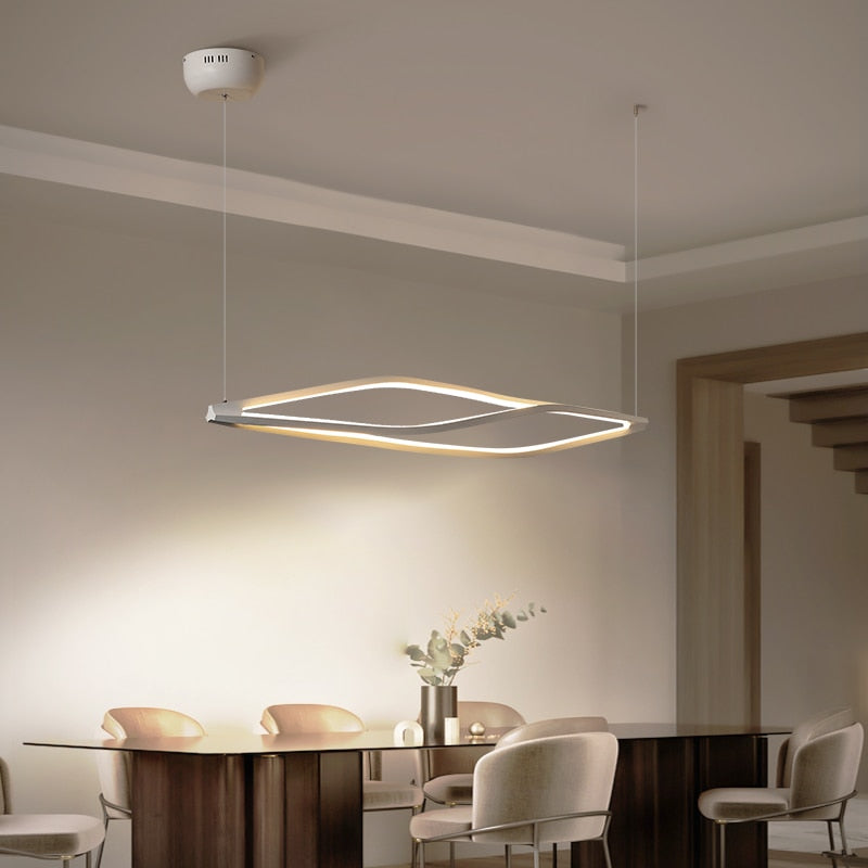 Modern led pendant lights for dining room bar shop hanging Pendant lamp living room office home deco 90-260V Matte Black/White