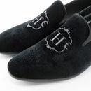 Hanmce 2025 New Design Fashion Velvet Material Slip On Luxury Hand Made Smoking Men Shoes