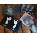 Engraved Laser Picture Wallet Insert Card Black Stainless Steel for Father's Day Gift with Your Handwriting Personalized Design