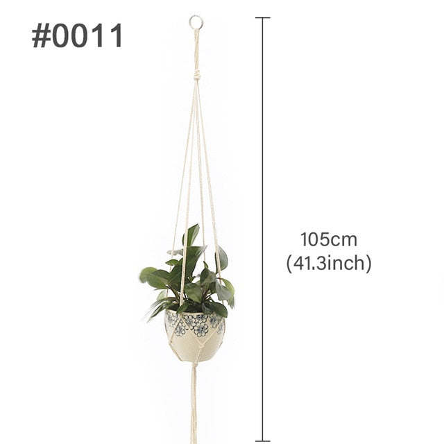 HUIRAN Flower Pot Net Bag Braided Vintage Decor Macrame Plant Hanger Hanging Flower Pot Decorative Hanging Baskets for Plants