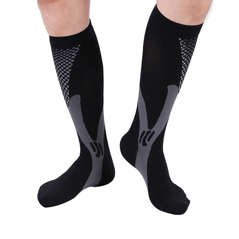 Leg Support Stretch Compression Socks Men Women Running Athletic Medical Pregnancy Travel Football Breathable Adult Sports Socks