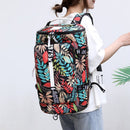Graffiti Laptop Rucksack Herren Canvas Schultasche Jungen Groß Cartoon Buchstaben Druck Rucksäcke Reisetaschen mochila XA1788C