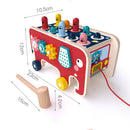 Colorful Wooden Whack-A-Mole Game Early Educational Toys Kids Musical Bus Baby Girl Boy Toys Hand Knocking Hamster Montessori