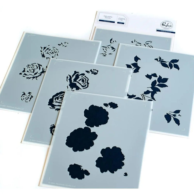 Garden Roses Layering Stencil Flower Stamps And Metal Cutting Dies New Arrival 2021Scrapbook Diary Decoration Embossing Template