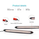 2 Stück LED Auto Tagfahrlicht Wasserdicht Universal DC 12V Auto Scheinwerfer Sequenzieller Blinker Gelb Fließendes Tagfahrlicht