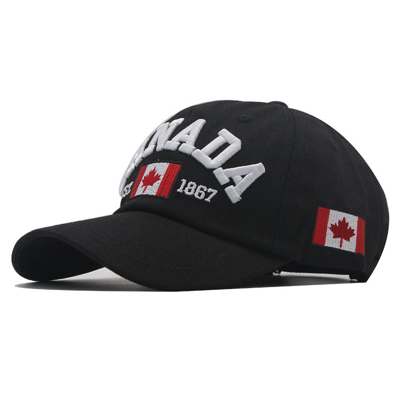 100% Cotton Gorras Canada Baseball Cap Flag Of Canada Hat Snapback Adjustable Mens Baseball Caps Brand Snapback Hat