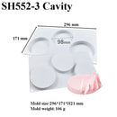 SHENHONG Multiple Mousse Cake Mold Cylinder-Shaped Silicone Mould Dessert Decoration Accessories Muffin Pan Baking Tools