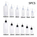 5Pcs 5/10/20/30/50/100ML Resuable Needle Tip Glue Applicator Plastic Bottle for Paper Quilling DIY Scrapbooking Paper Craft Tool
