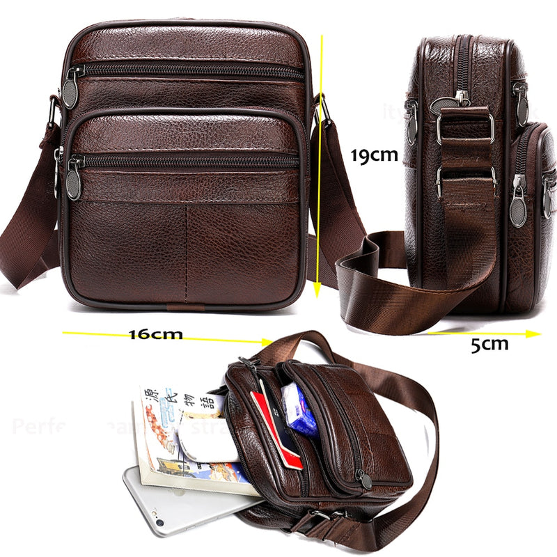 WESTAL Men&#39;s Leather Shoulder Bag Small Men&#39;s Genuine Leather Bag Man Mini Designer Bags Messenger Crossbody Bags Handbags 7350