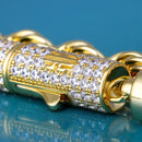 DNSCHIC 6mm Twist Thick Necklace Iced Out Plated Rope Chain for Men Women Hip Hop Jewelry Necklace Rapper Street Fashion