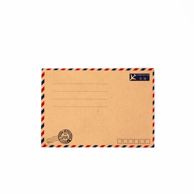 8pcs/pack 17.5x12.5cm Post Paper Envelopes  White Kraft Color Air Mail Letter Envelope