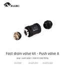 Bykski Valve Kit Drain Push Water Combination Ball G1/4" Computer Case Cooling Copper & Aluminum