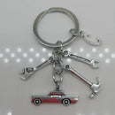 Mechanical Keychain Dad Father Initial Keychain Father's Day Gift Letter A-Z Truck Keychain Truck Key Ring Car Truck Lover Gift