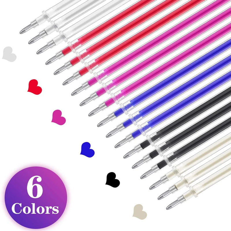 12Pcs ink Disappearing Heat Erase Pen Refills Fabric Marking Pen with 1pc Pen Case For Dressmaking Craft Quilting Sewing Tools