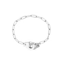 Moonmory 100 % echtes 925er Sterlingsilber Europäische Kette Handschelle Armband Menottes Handschellen-Armband für Damen Schmuck