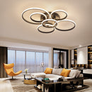 Smart Home Alexa Modern Led Chandelier Lamp RC Dimmable APP Circle Rings For Living Room Bedroom Ceiling Chandelier Fixtures