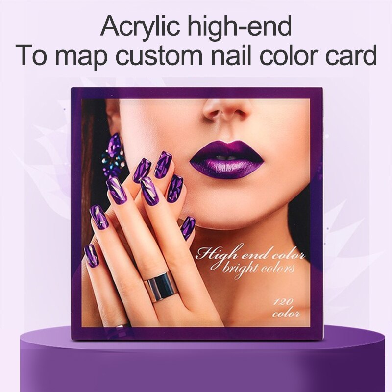 High-grade Acrylic Color Nail Polish Display Board Gel Color Showing Book Design Polish Colors Chart Painting Manicure Dedicated