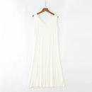 Plus Size 6XL Sexy Modal Lingerie Nightdress Women Casual Sleepwear Long Nightgown Nightie Sleeveless Summer Loose Home Dress