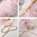 White Feather Handbag Women&