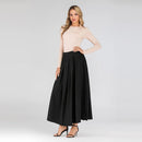 Faldas Largas Mujer Pleated A Line Long Skirt Abayas For Women Maxi Vestidos  Jupe Longue Femme Musulman Elegant Modest Clothing