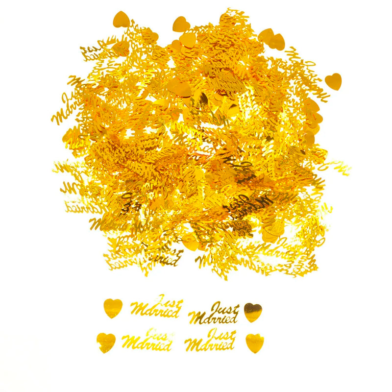 15g Wedding Decors Just Married & Hearts Rose Gold Silver Red Table Confetti Bridal Shower Scatters Anniversary Party Supplies