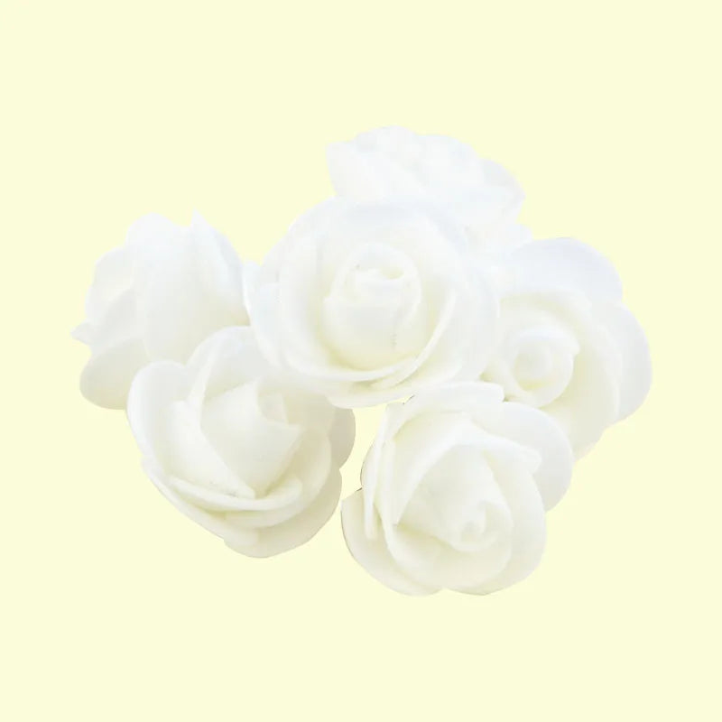 500/1000pcs Artificial Foam Rose Heads 3.5cm Flower For DIY bouquet Home Wedding Decorative PE teal touch flowers mother's gift