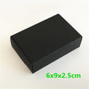 24Pcs Black Cardboard Packaging Boxes  Jewelry  Boxes Multiple Sizes Aircraft Gift Box Black Handmade Soap Packaging Boxes