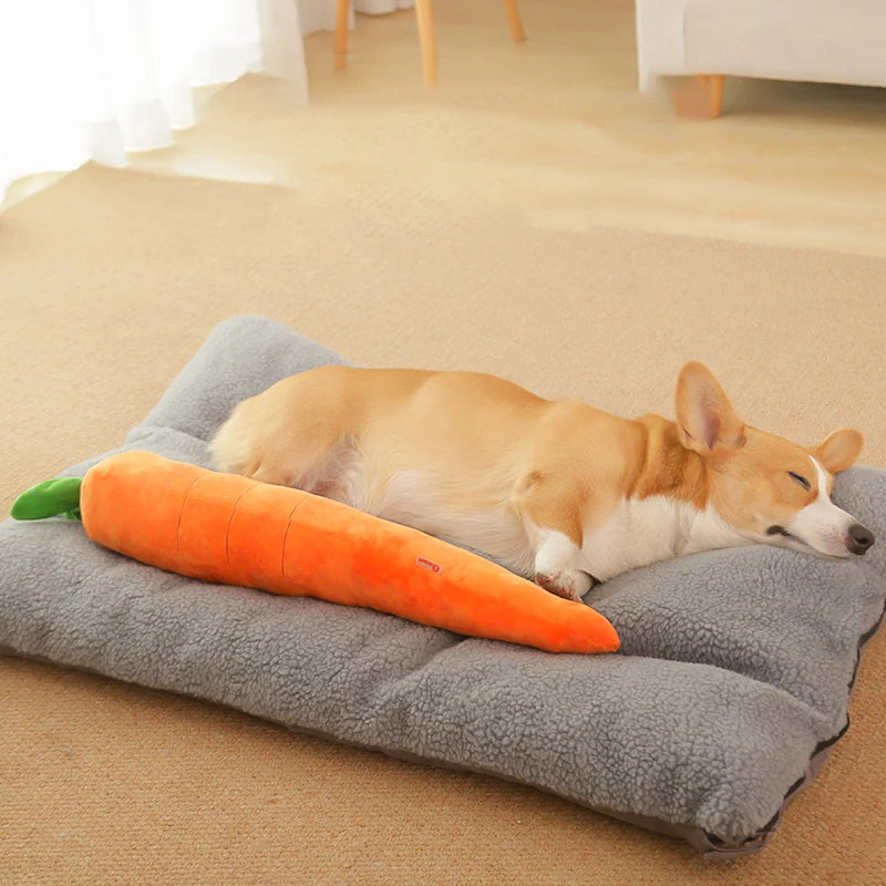 HOOPET Dog Toy Pet Carrot Plush Toy Vegetable Chew Toy for Small Medium Large Dogs Pet Sound Playing Toy Dog Accessories