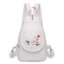 Hochwertiger Rucksack für Damen 2020 Neuer weißer Lederrucksack Schultasche für Teenager-Mädchen Weiblicher Reiserucksack Mochila