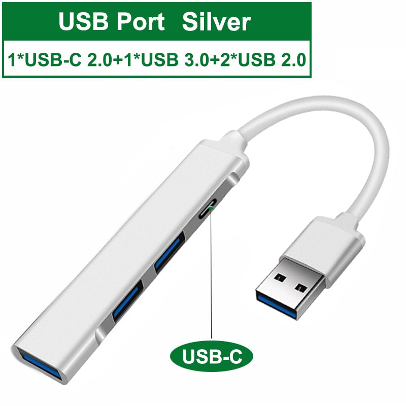 USB C HUB 3.0 Type C 3.1 4 Port Multi Splitter Adapter OTG For Lenovo Xiaomi Macbook Pro 13 15 Air Pro PC Computer Accessories