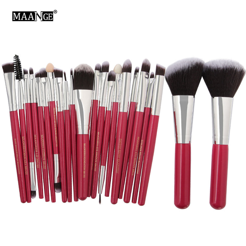 MAANGE 15/22Pcs Beauty Makeup Brushes Set Cosmetic Foundation Powder Blush Eye Shadow Lip Blend Make Up Brush Tool Kit Maquiagem