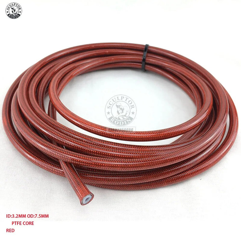 5m/lot AN3 Motorcycle braided Stainless Steel nylon BRAKE LINE HOSE FLUID HYDRAULIC Precise hose Gas Oil Fuel Line Hose