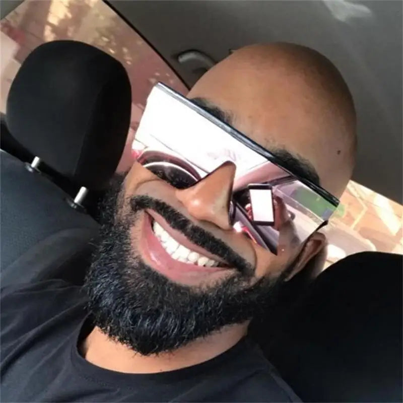 Male big black sunglasses Fashion Designer Mirror Pink Square Shades Men Summer Driving Glasses UV400 Women's Eyewear