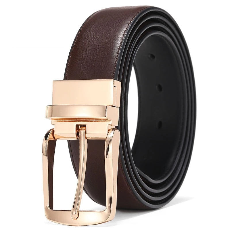 Men Dress Reversible Belts Casual High Quality Belt Genuine Leather Belt Male Vintage Luxury Black Brown