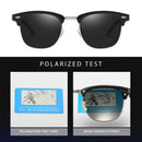 Klassische Halbrand Polarisierte Sonnenbrille Herren Damen Retro Nieten Kleine Sonnenbrille Männlich Beliebt Schwarz Blendschutz Reisebrille
