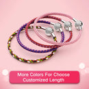 ATHENAIE Colorful Wire Charms Bracelet with 925 Sterling Silver CZ Love Heart Clasp for Women Fit Charm Beads DIY Gift