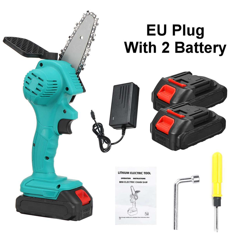 88VF 3000W 4 Inch Mini Electric Saw Chainsaw Garden Tree Logging Saw Woodworking Tools Wood Cutters For Makiita 18V Battery